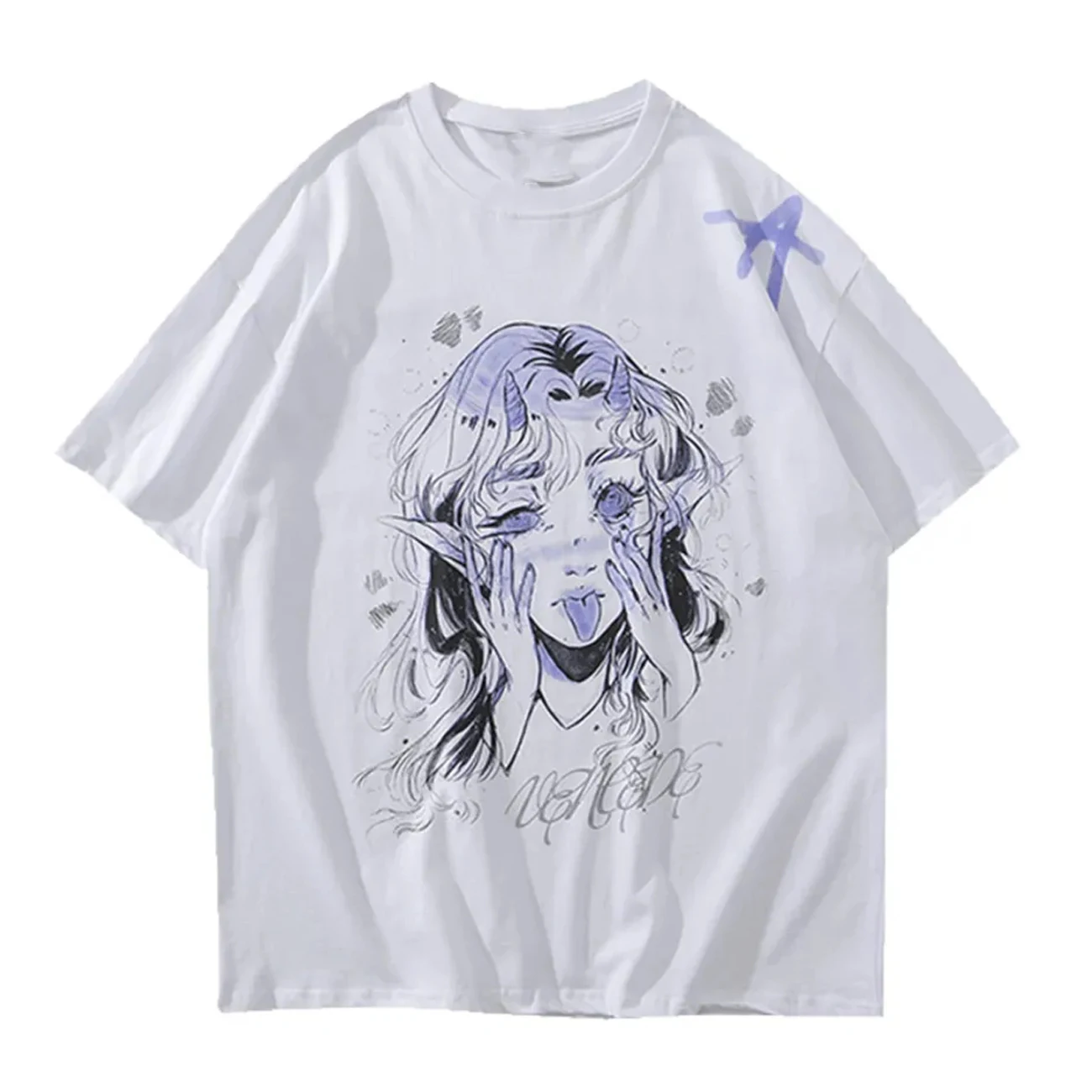 

Women Oversize T Shirt White Cartoon Female Kawaii Tops Tee Short Sleeve Fashion Summer Funny T-Shirt For Girl Hip Hop Clothes