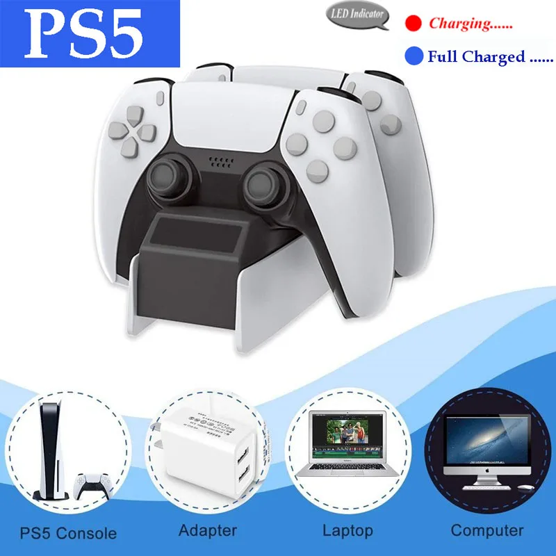 PS5 контроллер Зарядное устройство Ps5 зарядки док-станция светодиодный светильник