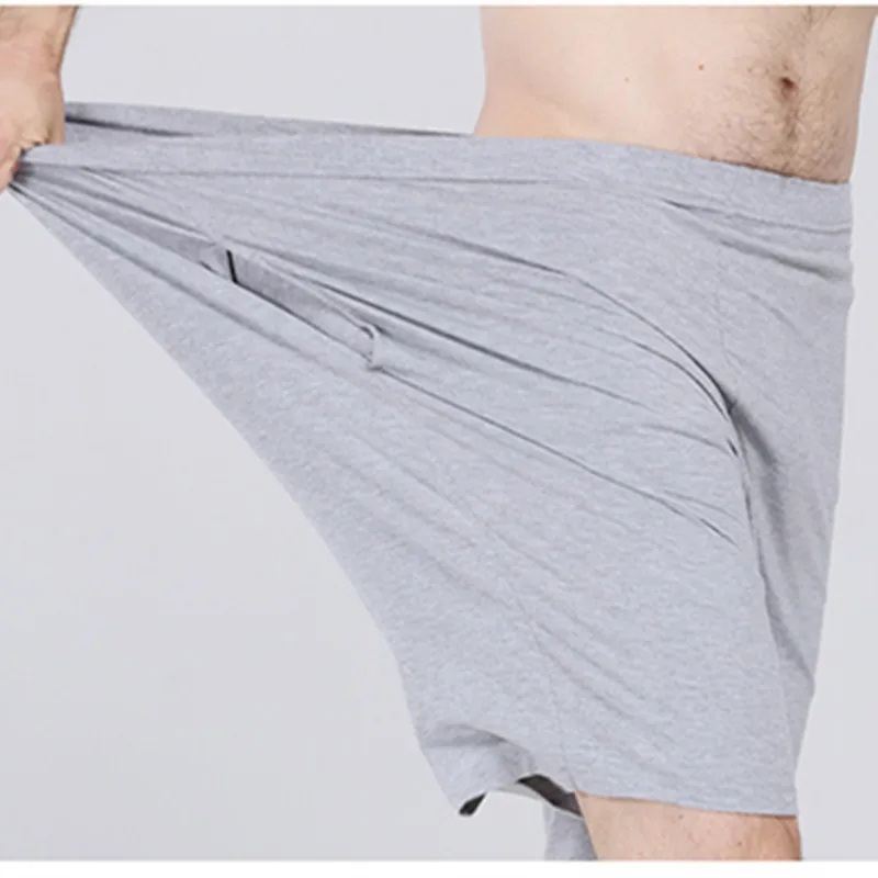 

New Men Viscose Sleep Bottoms Summer Casual Home Wear Solid Color Shorts Male Pyjama Short Skeep Pants