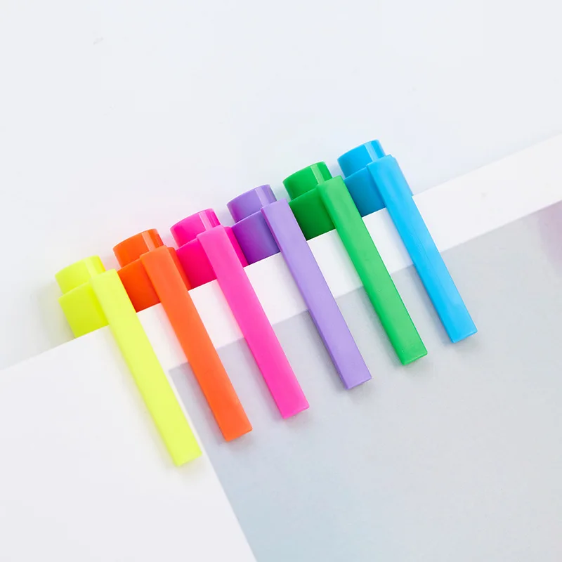 

Korea Stationery Highlighter Marker Pen Single Tip Fluorescent Pen Colored Drawing Marker Pens Creative Stationery
