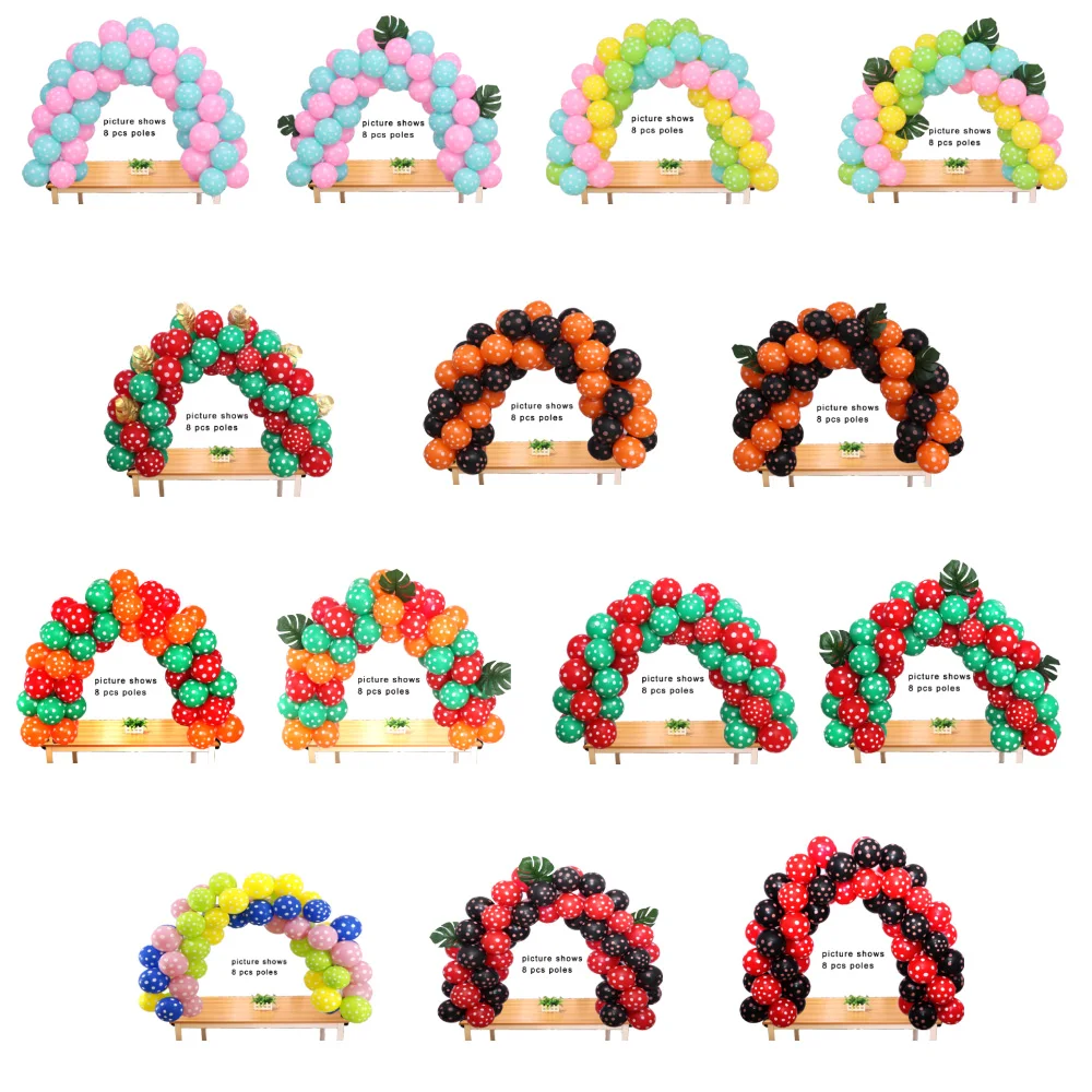 

Polka Dot Latex Balloons Wedding Arch Kit Party Holder Home Kids Adult Ceremony Ballon Decoration,Christening Baptism qt97