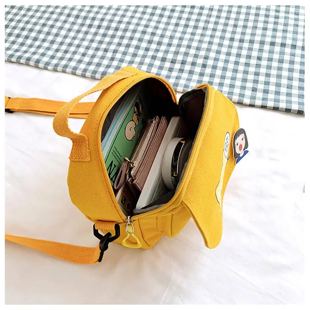 

Fashion Simple Cute Casual Canvas Messenger Bags Small Cartoon Girls Shoulder Bag