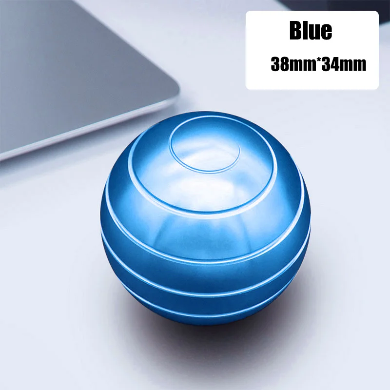 

38mm Rotating Spherical Gyroscope Office Desktop Decompression Toy Desk Fidget Optical Illusion Flowing Finger Toys Adult Gifts