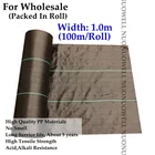 Ширина: 1 м 100 мрулон 90 гм2, садовый черный коврик для контроля сорняков, коврик для посадки сорняков в теплице, пластиковая мульча-пленка, срок службы 5 лет