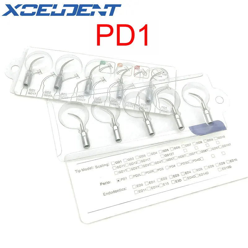 10 шт. стоматологический скалер периодонтальные насадки PD1 для SATELEC DTE наконечник