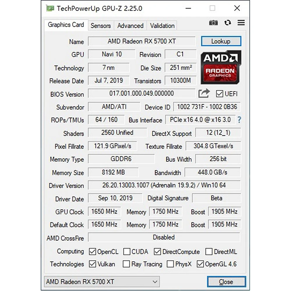 RX 5700 XT GPU 8 Гб GDDR6 256bit платье магнат розовый супер Эволюция 7 нм игровая графика Настольный ПК видео видеокарта PCI-E 3,0