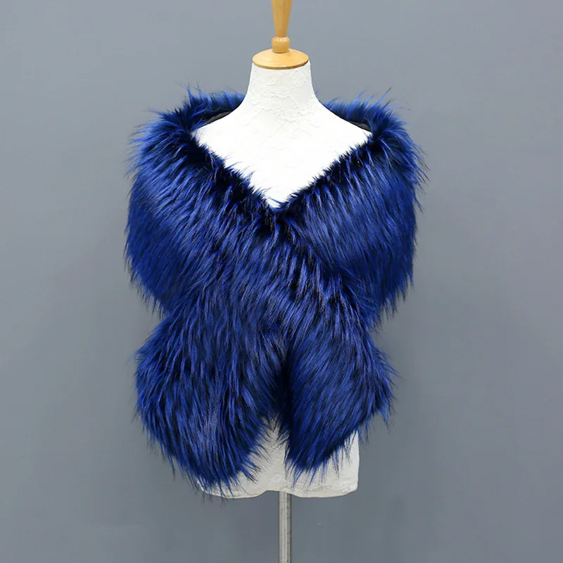 Модная новинка Женская осенне-зимняя шаль из искусственного меха шарфы и накидки