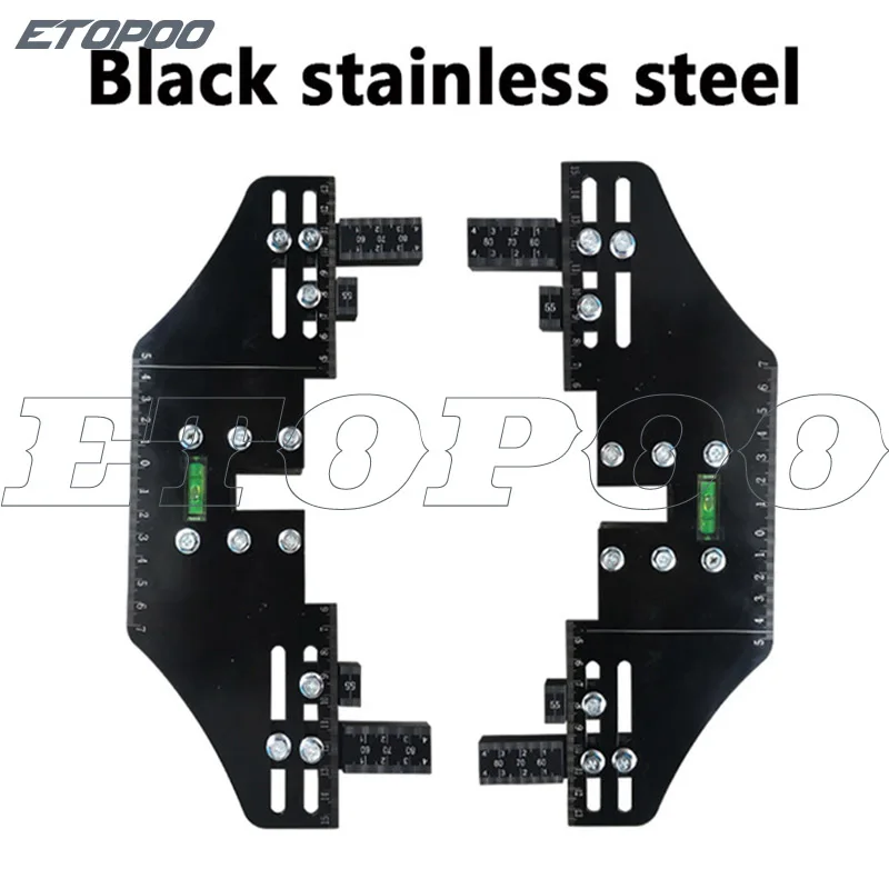 Black stainless stee Двойная линия одиночная линия из нержавеющей стали алюминиевый сплав направляющая линейка Лифт направляющая позиционирование линейка манометр школьная направляющая линейка - Цвет: Black stainless stee