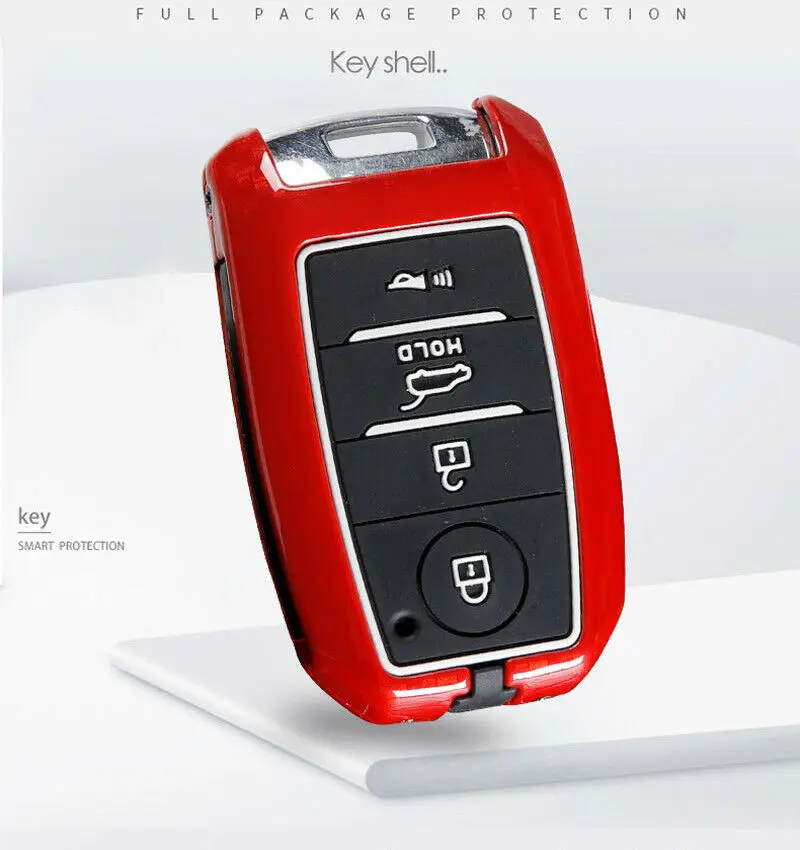 Keychain Car Key Case For Kia Sorento K900 New K7 Cadenza 2017 2018 2019 4 Buttons Smart Remote Fob Protector Cover Accessories |