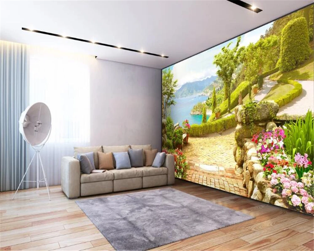 Обои на заказ для сада с видом озеро картина маслом фон украшения дома гостиной