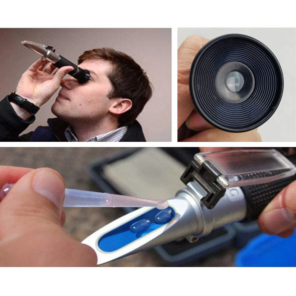 

Handheld Refractometer Brix Alcohol Test Tester Meter Portable Sugar Measure Instrument for Honey 58-90% Brix Scale Range Nice