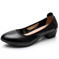 focus on working shoes 30 years of soft sole heel professional womens shoes hotel stewardess working black leather shoes
