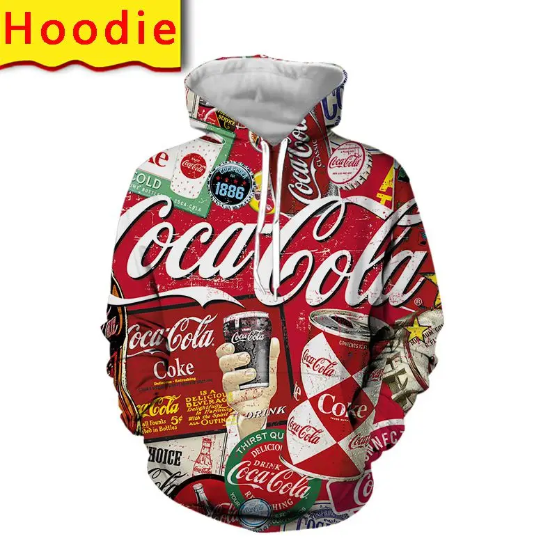 

Christmas Coke Hoodies Men Sweatshirt 3d Print Harajuku Funny Jacket Streetwear Tee Shirts Anime Clothes Hoodie