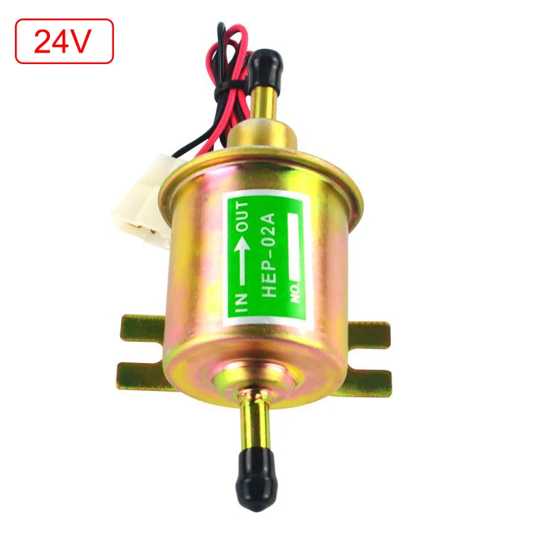 24V Gold 12 В 24 в электрический топливный насос низкого давления болт фиксирующий провод дизельный бензиновый HEP-02A для автомобиля карбюратора мотоцикла ATV - Цвет: 24V Gold