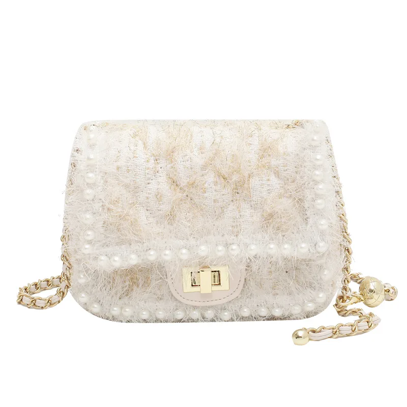

Winter baguette bags for women 2020 spot Plush Shoulder Bag Luxury Leisure Chain Fashion Women's CrossBody Bag free shipping