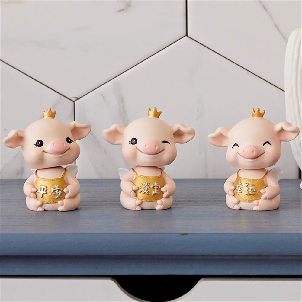 Креативный Автомобильный дисплей может полюбить сеть красная голова свинья