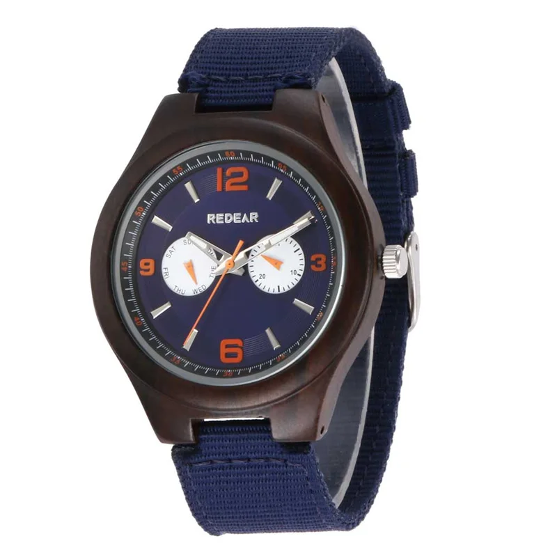 

2021 REDEAR Casual Sports Watch for Men часы мужские Top Brand Luxury Wooden Wrist Watches Mens Clocks Fashion Date Week Clock