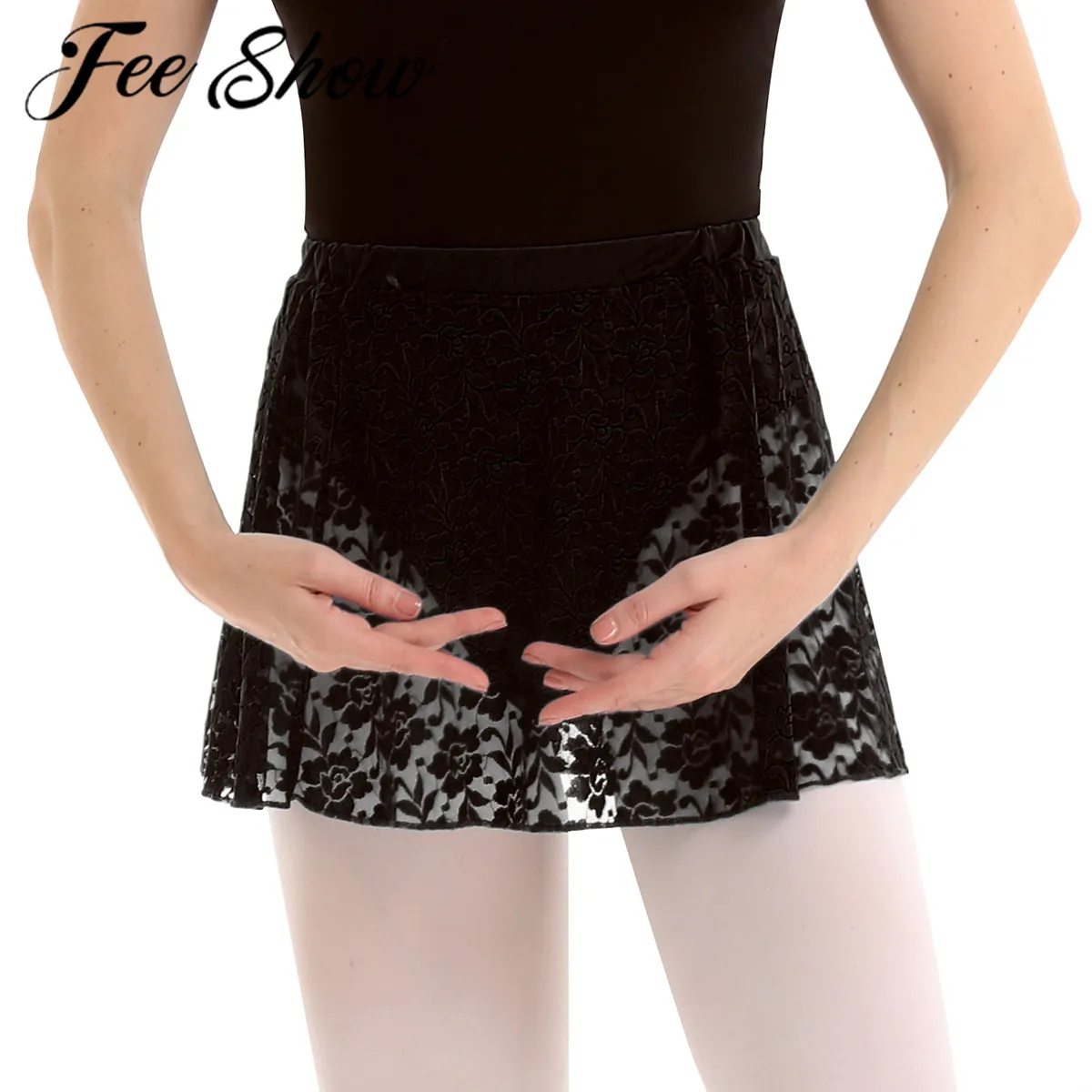 Женский костюм балерины с высокой талией кружевная юбка для тренировок танцев на