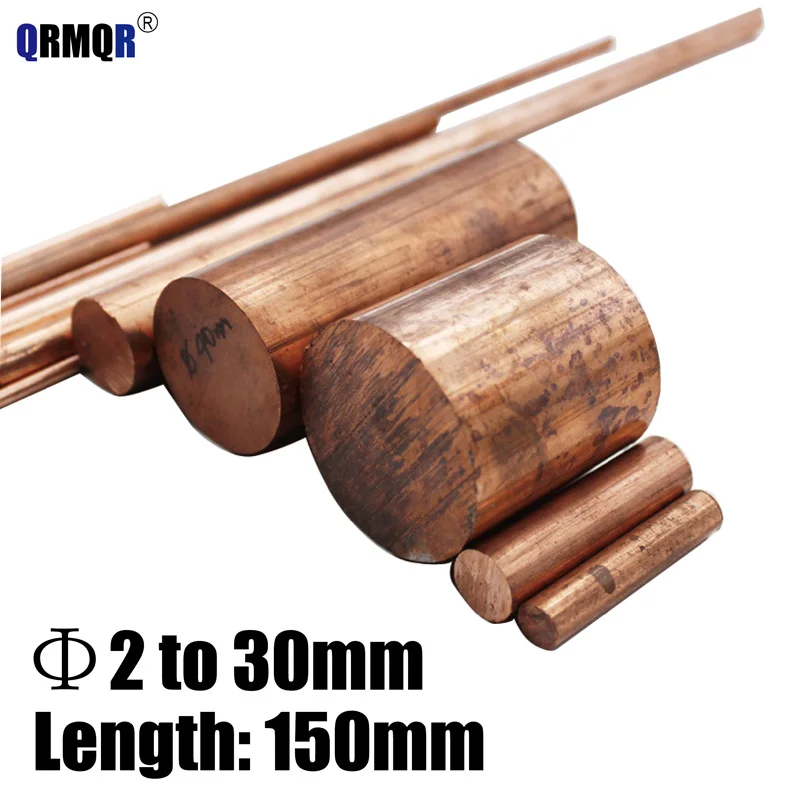 

T2 Pure Copper Rod Anode Round Bar 99.95% Diameter 2mm To 30mm Length 150mm