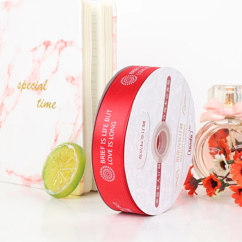 Атласные ленты 5 ярдов Рождественская лента с рисунком для украшения свадебных