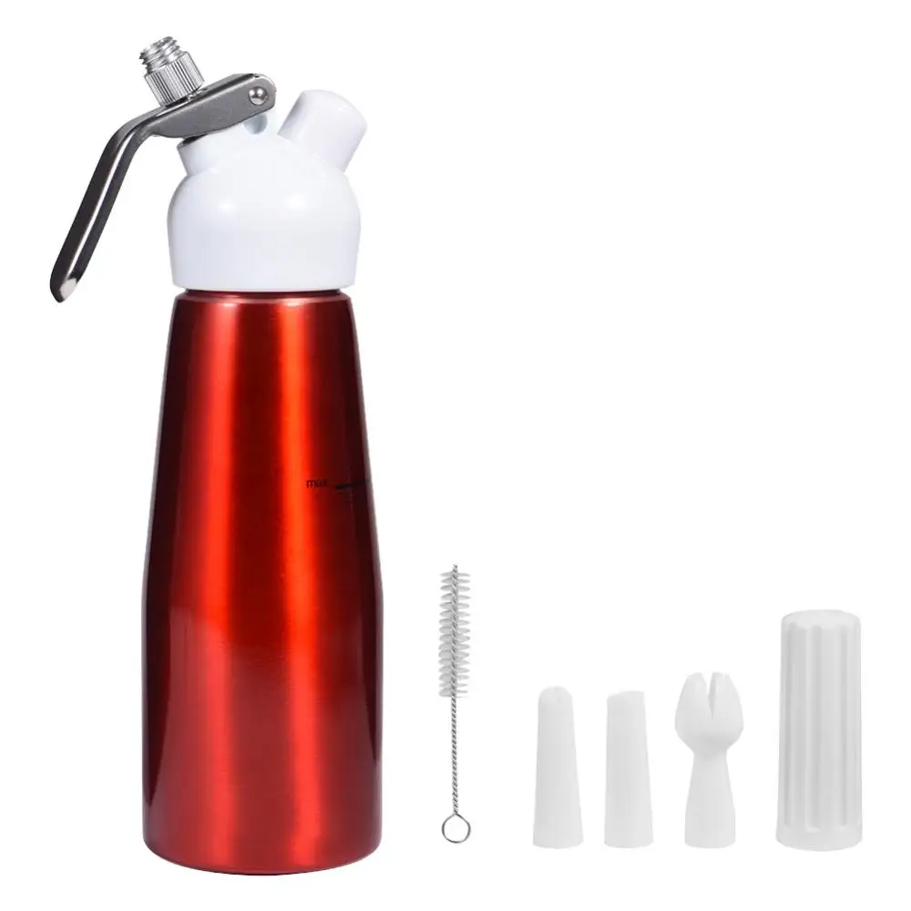 

500mL Aluminum Whipped Dessert Cream Butter Dispenser Whipper Foam Maker With 3 Nozzles Dessert Cake Decorating Tools