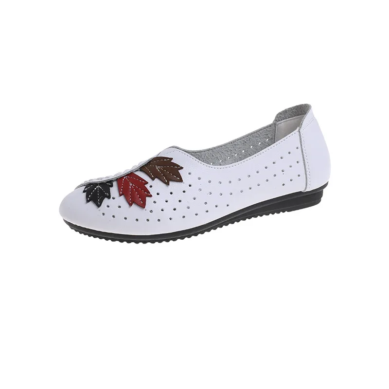 

Autumn New Mom Shoes Flat Flat Bottom Middle-aged Shoes Middle-aged Women's Shoes Shoes for the Old Soft Sole Single Shoes Women