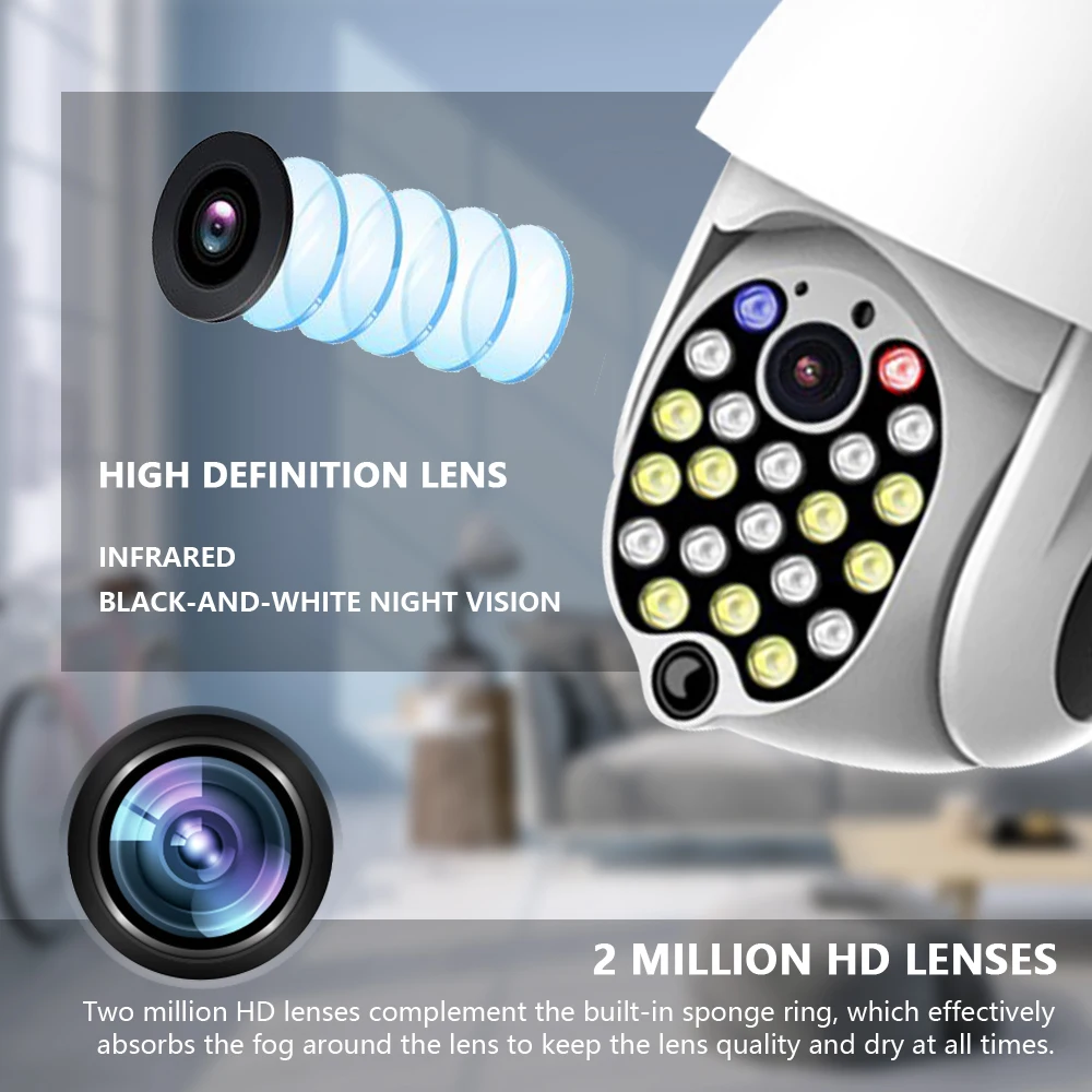 PODOFO 21 светодиодный wifi камера 1080P IP 2 4G 2.0MP PTZ Pan Tilt IR беспроводная водонепроницаемая