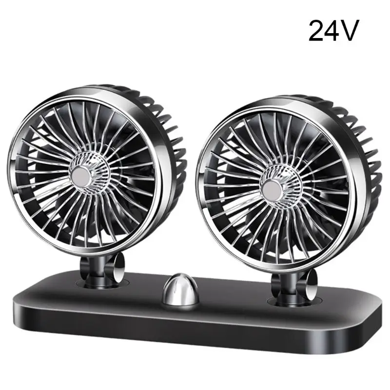 

Double-headed Cooling Electric Car Fan 12V/24V Auto Powerful High-wind Multipurpose Premium Quality Automobile Cooling