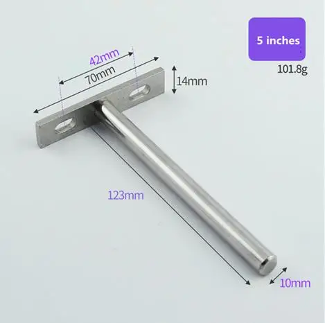 5 inches Высококачественный " 4" " складной опорный кронштейн для полки Скрытая подвесная настенная полка Опорные кронштейны для различных кронштейнов - Цвет: 5 inches