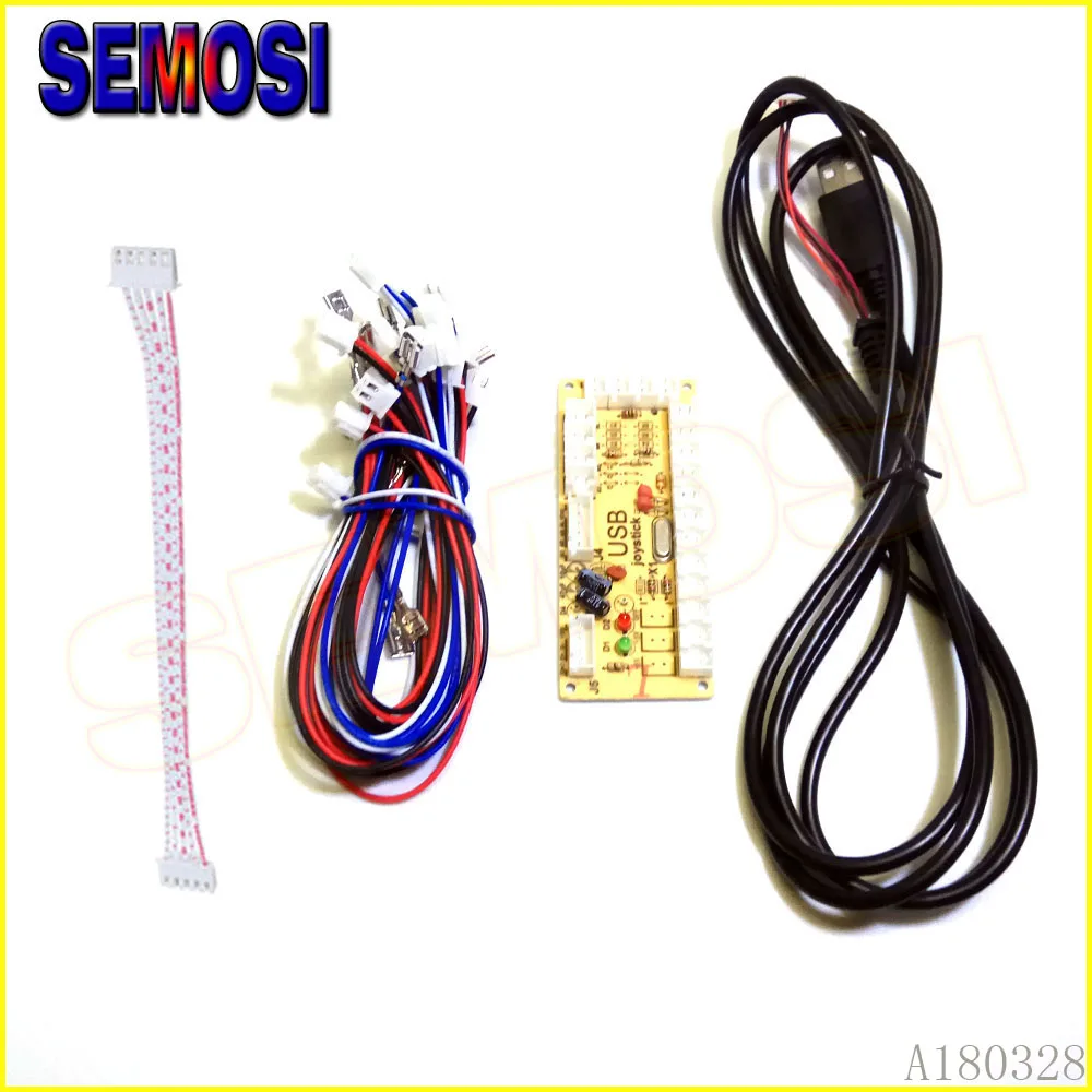 USB кодировщик с нулевой задержкой 2 штырька ПК панель управления кнопкой