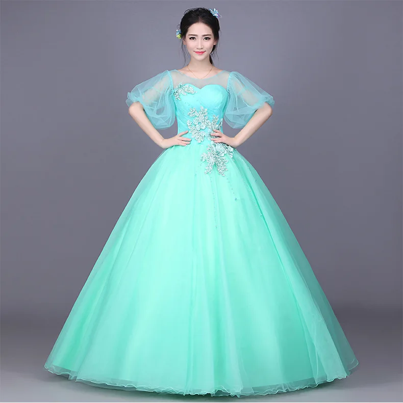Новое поступление длинное бальное платье со стразами и вышивкой Lanttern Quinceanera
