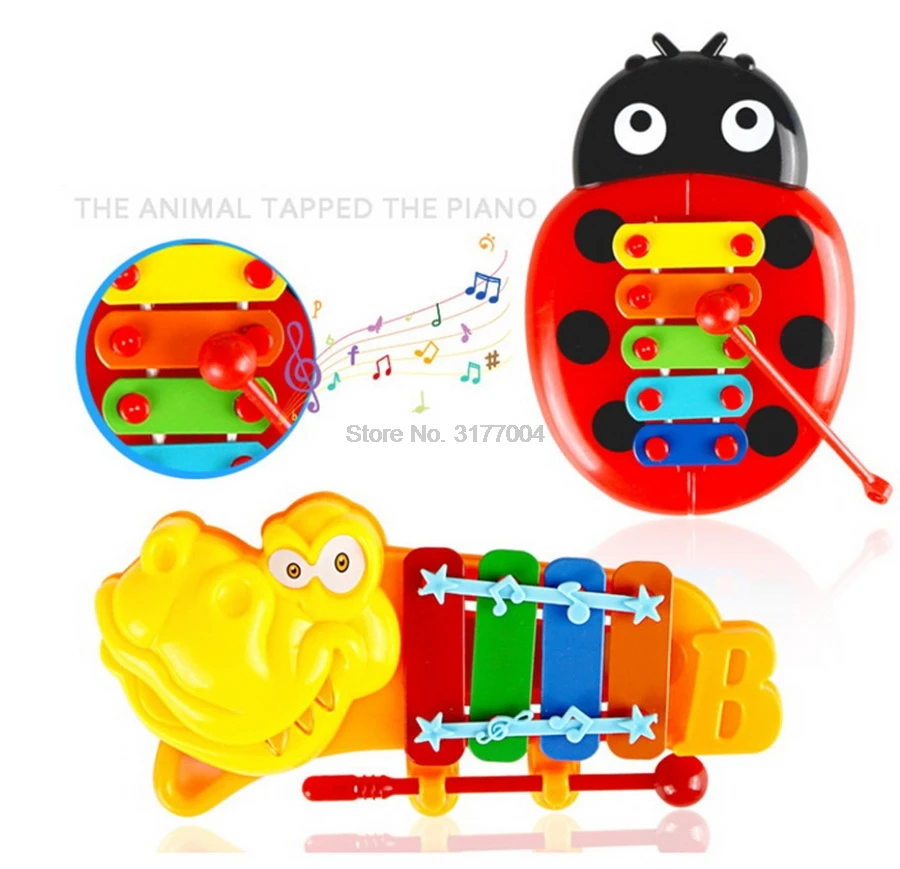 DHL 500 набор красочных божьих коровок 8 Note ксилофон музыкальные игрушки