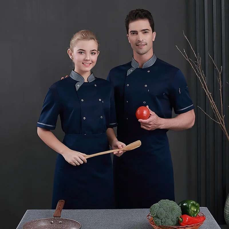 

direct selling new chef's clothing short sleeve Hotel Hot Pot Restaurant Restaurant summer work clothes cake shop
