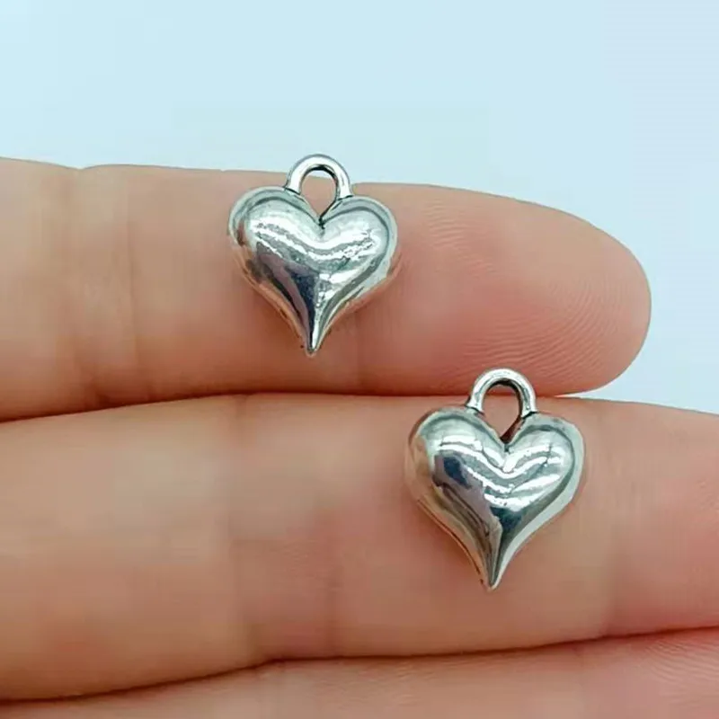 

20pcs 14x11mm Zinc Alloy Handmade With Love Heart Charms Pendants DIY Jewelry Findings Accessories Wholesale