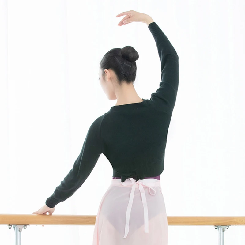 ballet dance ballerina sweater cardigan knitted wrap women knitwear winter warm up dancewear clothing | Тематическая одежда и