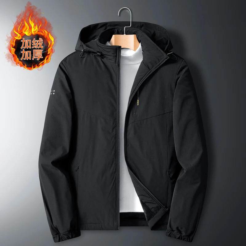 

Зимняя мужская флисовая куртка с капюшоном, размеры 5XL 6XL XL 8XL