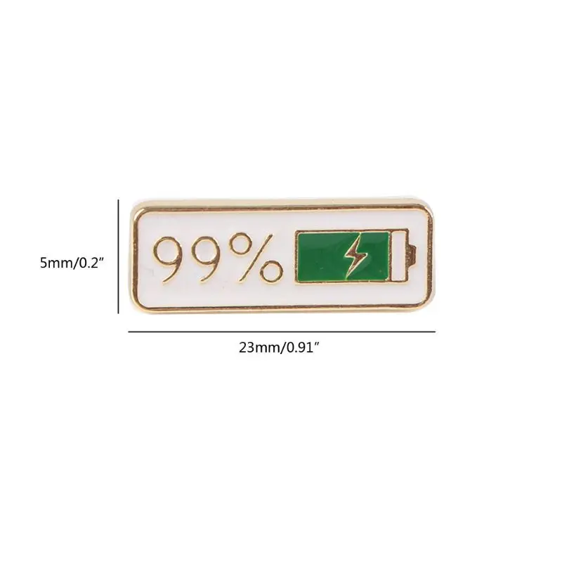 

Y166 2Pcs Cute Enamel 1% 99% Power Brooch Childhood Button Laple Pin Denim Pin Badge Gift Creative Jewelry