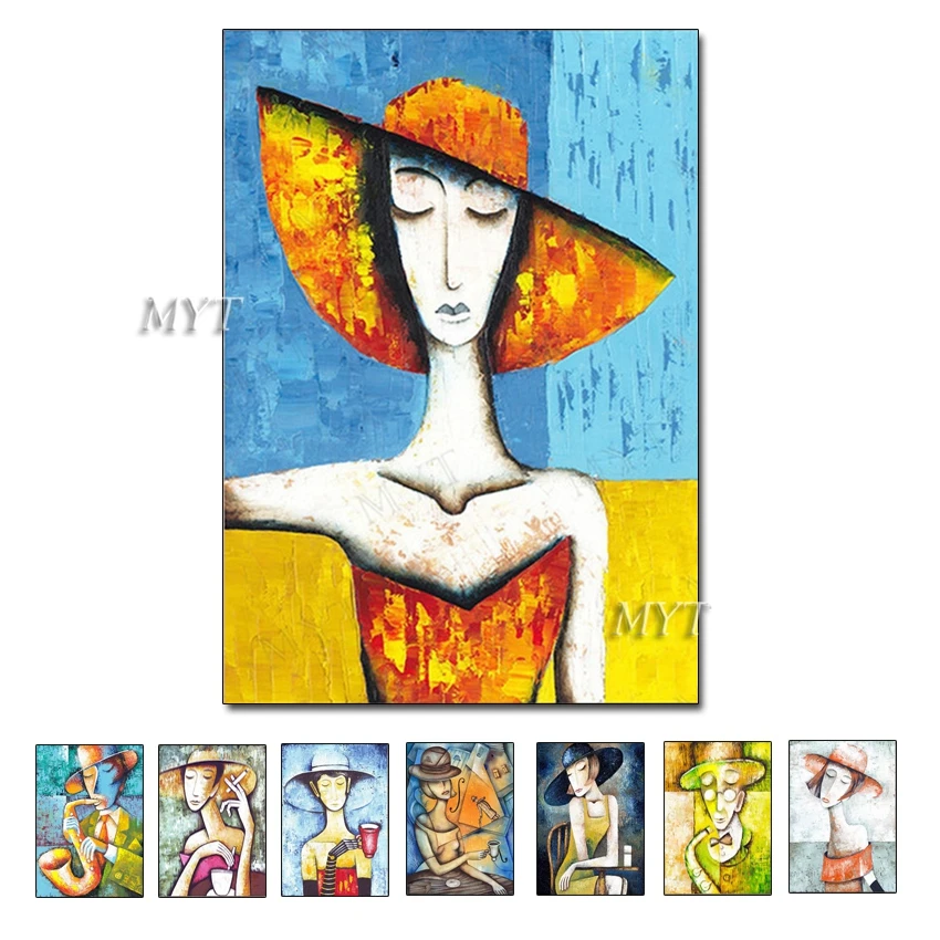 

No Framed Hand Painted 12 Different Style Holiday Woman Oil Painting On Canvas Wall Art Wall Pictures For Living Room Home Deco