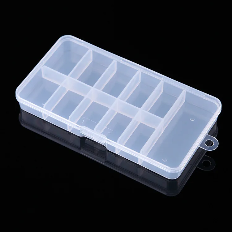 

1PC Plastic Compartment Storage Box 11 Slots Jewelry Beads Pills Boxes Nail Art Tips Storage Box Case DIY Makeup Tools