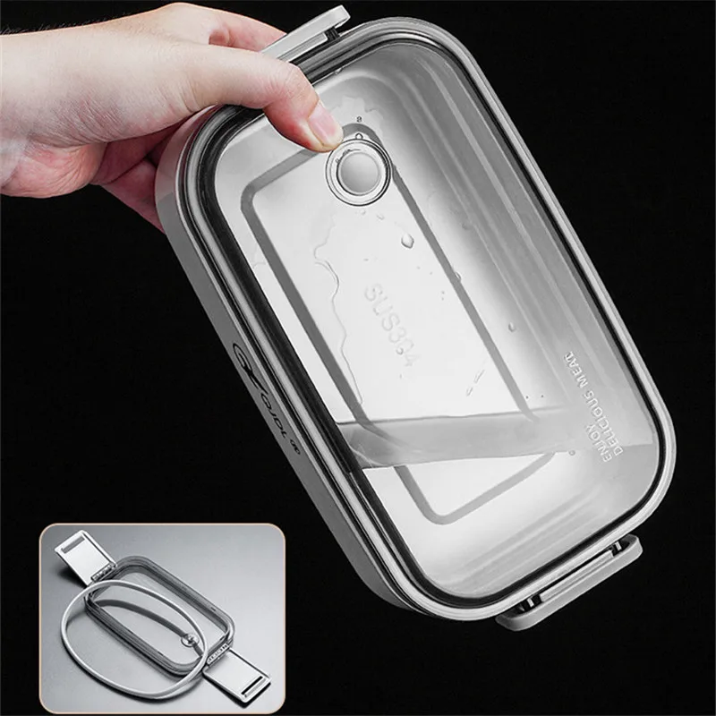 

304 Stainless Steel children's Lunch Box New single-layer Or double-layer Lunch Box Student Food Box Office New