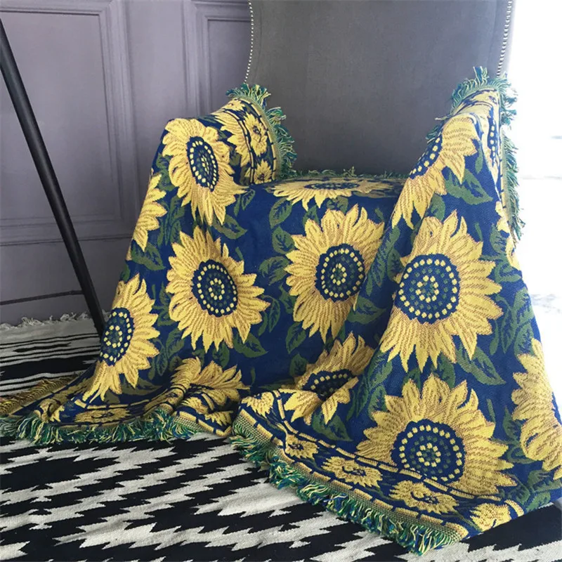 Плотный хлопковый гобелен LeRadore винтажная скатерть в американском стиле Тканое