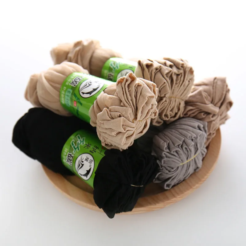 Носки женские ультратонкие 10 пар = 20 шт. шелковые невидимые прозрачные