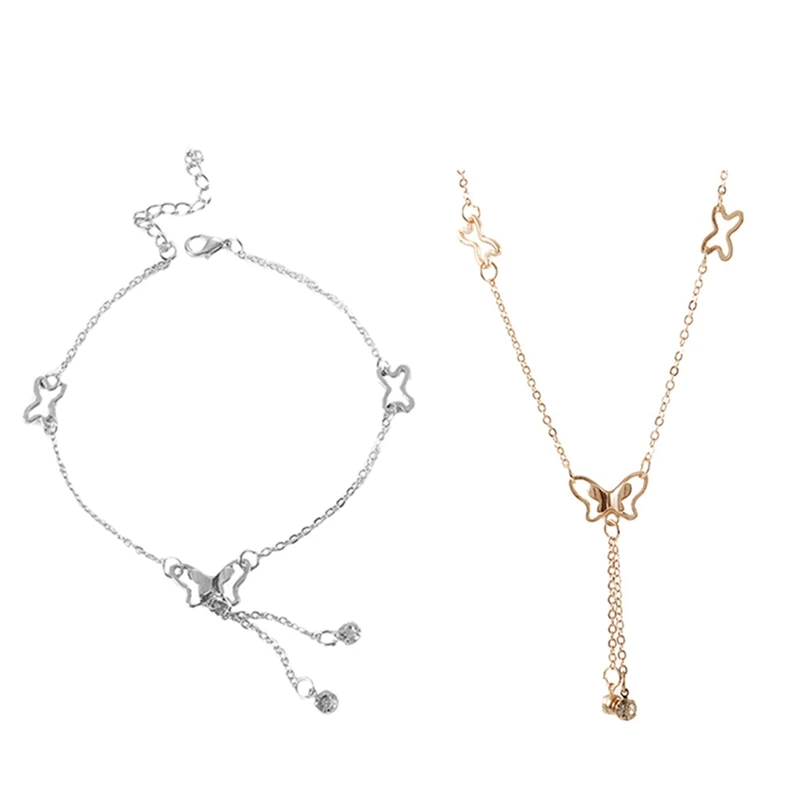 Браслеты на ногу с подвеской-бабочкой летняя цепочка для йоги пляжного браслета