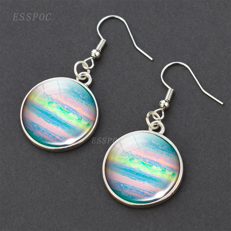 Креативные висячие серьги с галактикой стеклянные кабошоны для фото Галактики