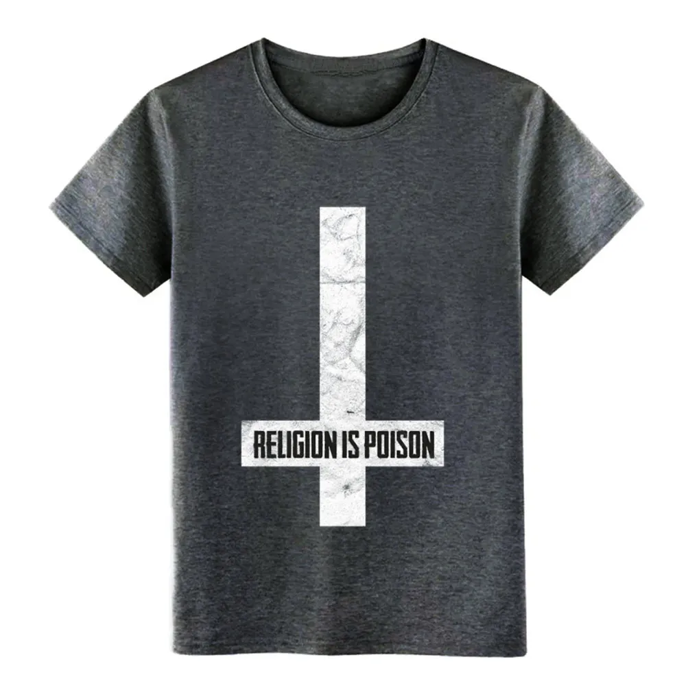 Antichrist grunge religion is poison atheist Футболка Мужская Дизайнерская футболка с коротким