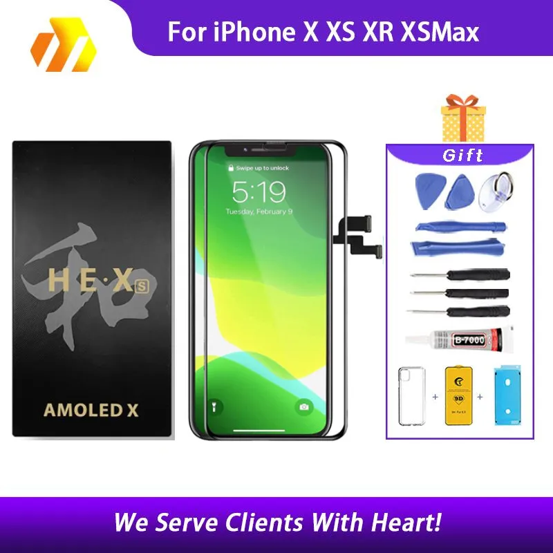 

AAA +++ для iPhone X OLED с 3D сенсорным дигитайзером в сборе, без битых пикселей, ЖК-экран, замена дисплея для iPhone XS OLED