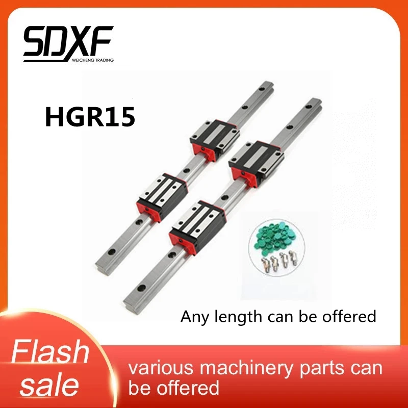 Линейная направляющая HGR15 850 1600 мм две направляющие и четыре слайдера HGH15CA/HGW15CC