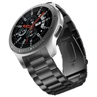 Браслет для наручных часов из нержавеющей стали для Samsung Galaxy Watch 46mm SM-R800 S3 спортивный ремешок загнутым концом на запястье браслет серебристо-черного цвета