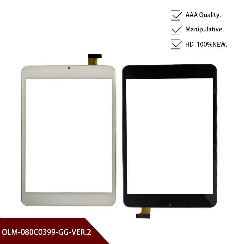 

White or black Original A+ 7.9'' inch Tablet Digitizer Glass OLM-080C0399-GG-VER.2 Tablet Touch screen panel Free Shipping