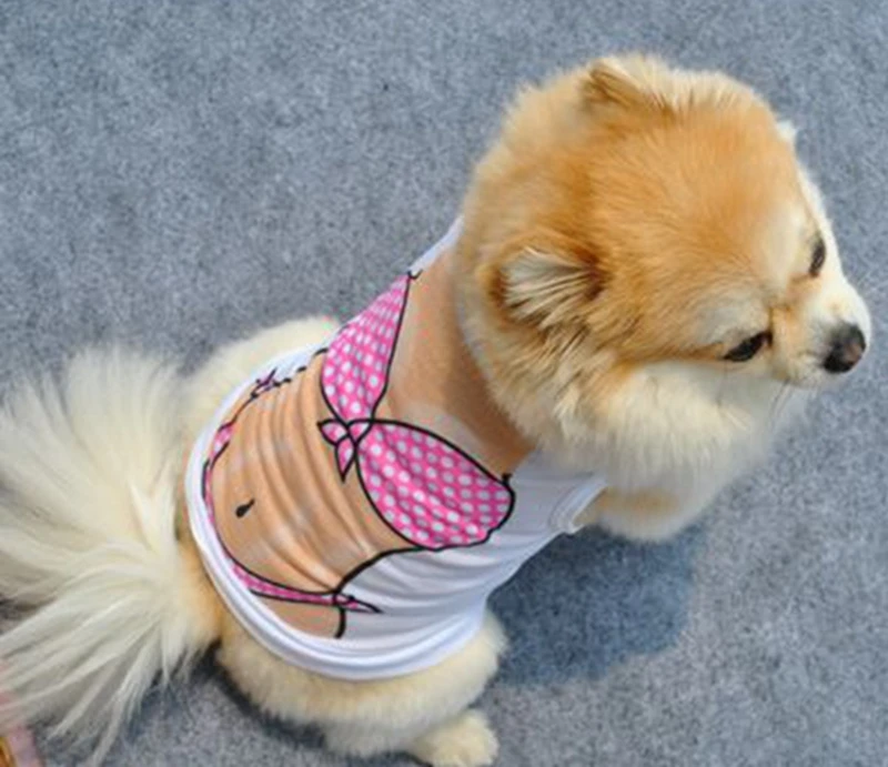 Милый полный бикини из полиэстера жилет для чихуахуа одежда маленьких собак